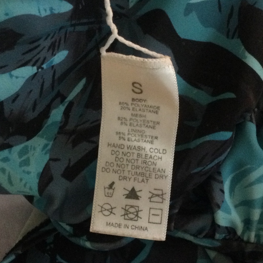 Teal Floral Print Swimsuit - Picture 8 of 11